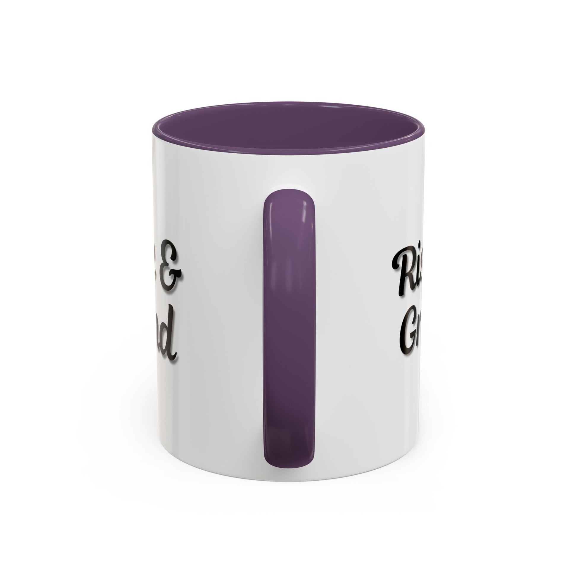 Rise & Grind Coffee Mug – Motivational Black Accent Mug for Daily Inspiration - TRV
