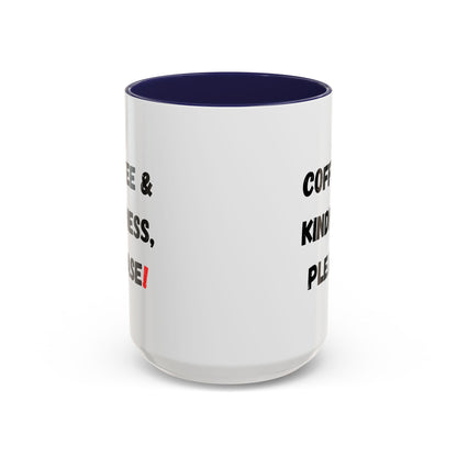 Coffee & Kindness Mug - Inspirational Coffee Cup, Gift for Friends, Office Decor, Encouragement, Morning Motivation