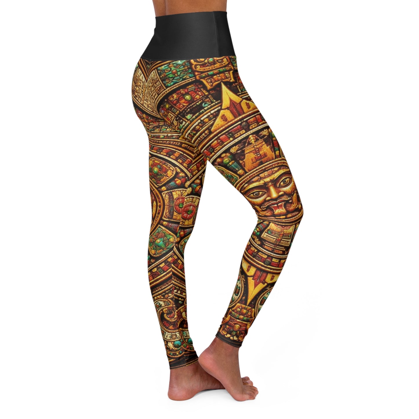 Ornate Mandala Pattern High Waisted Leggings | Boho Yoga Leggings