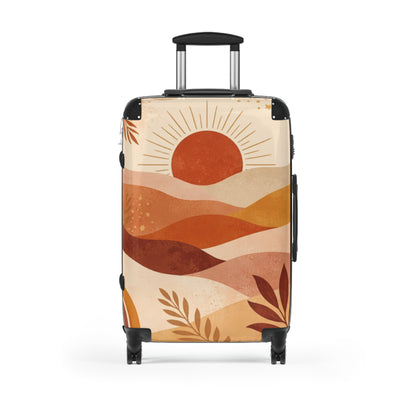 Sunset Landscape Suitcase Cover — Boho Travel Luggage Protector