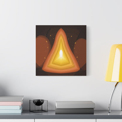 Concentric Fire Furnace Cross-Section Matte Canvas