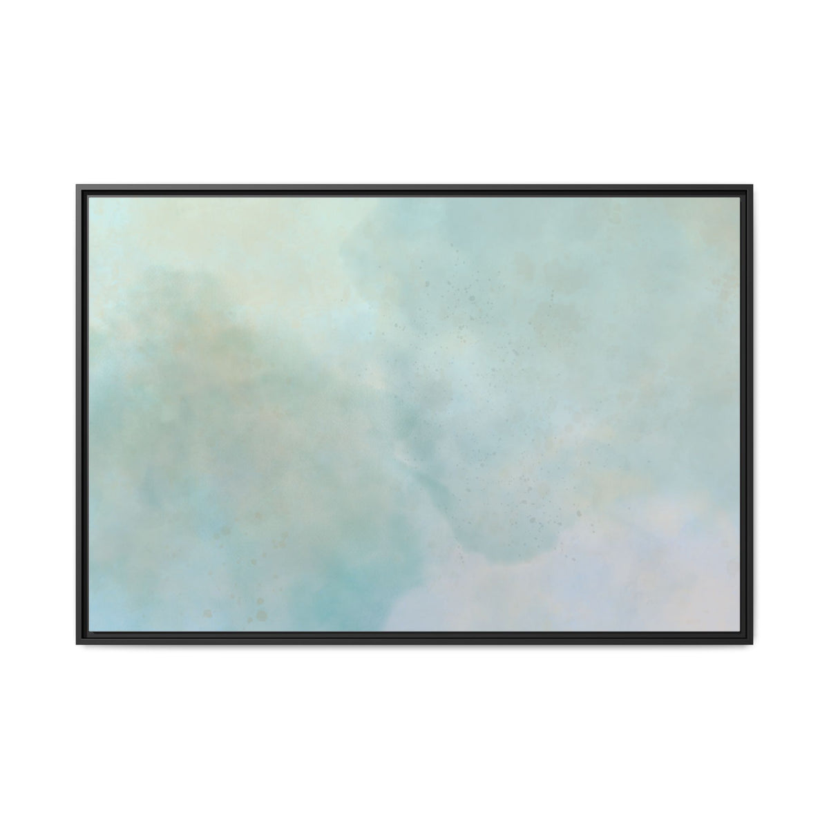 Soft abstract pastel watercolor design on matte canvas print by Printify, showcasing gentle colors and artistic brushstrokes.