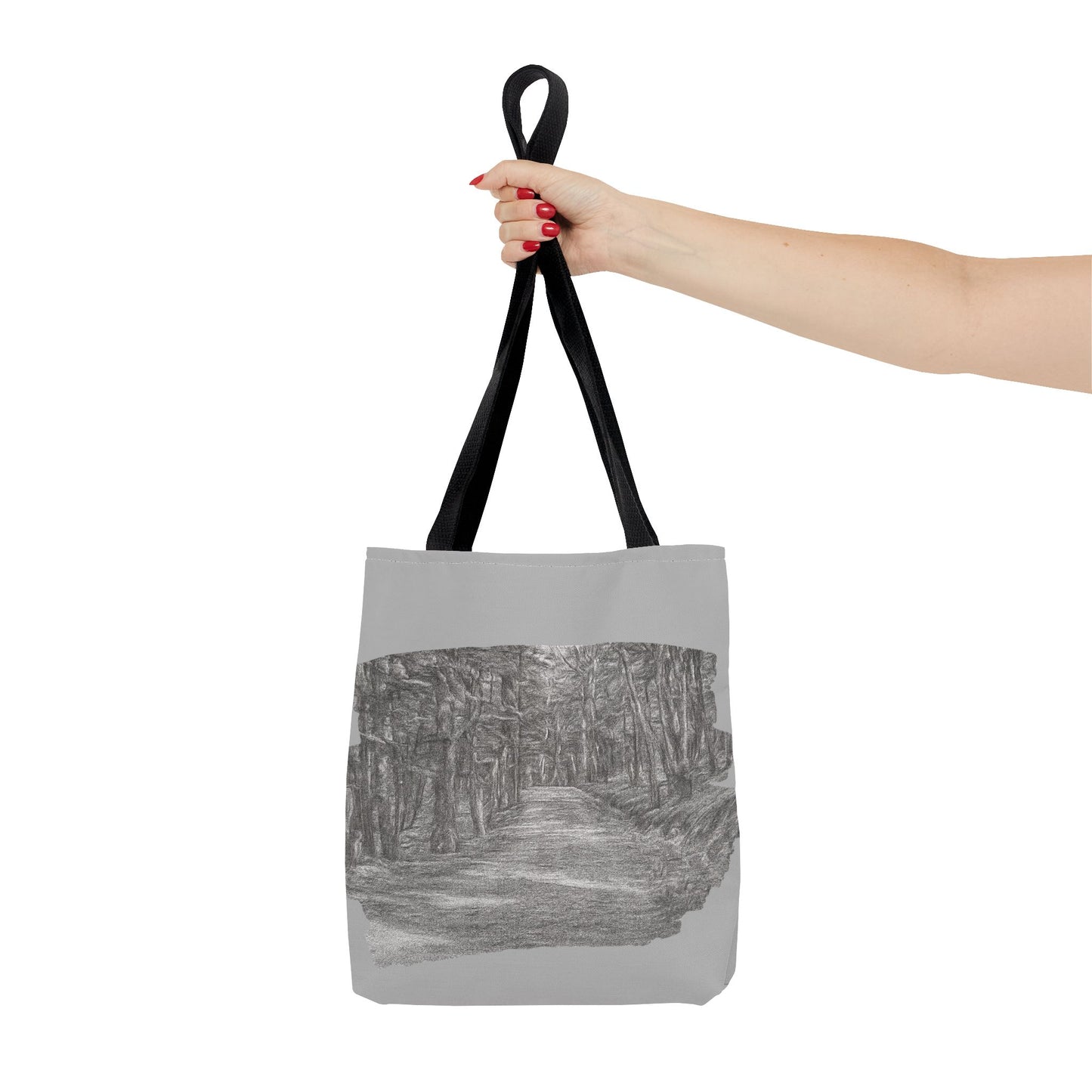 Scenic Path Tote Bag, Reversible Tote, Eco-Friendly Shopper, Outdoor Adventure Bag, Gift for Nature Lovers, Stylish Carryall - TRV