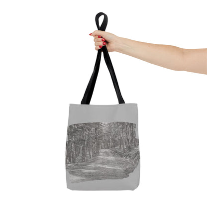 Scenic Path Tote Bag, Reversible Tote, Eco-Friendly Shopper, Outdoor Adventure Bag, Gift for Nature Lovers, Stylish Carryall - TRV