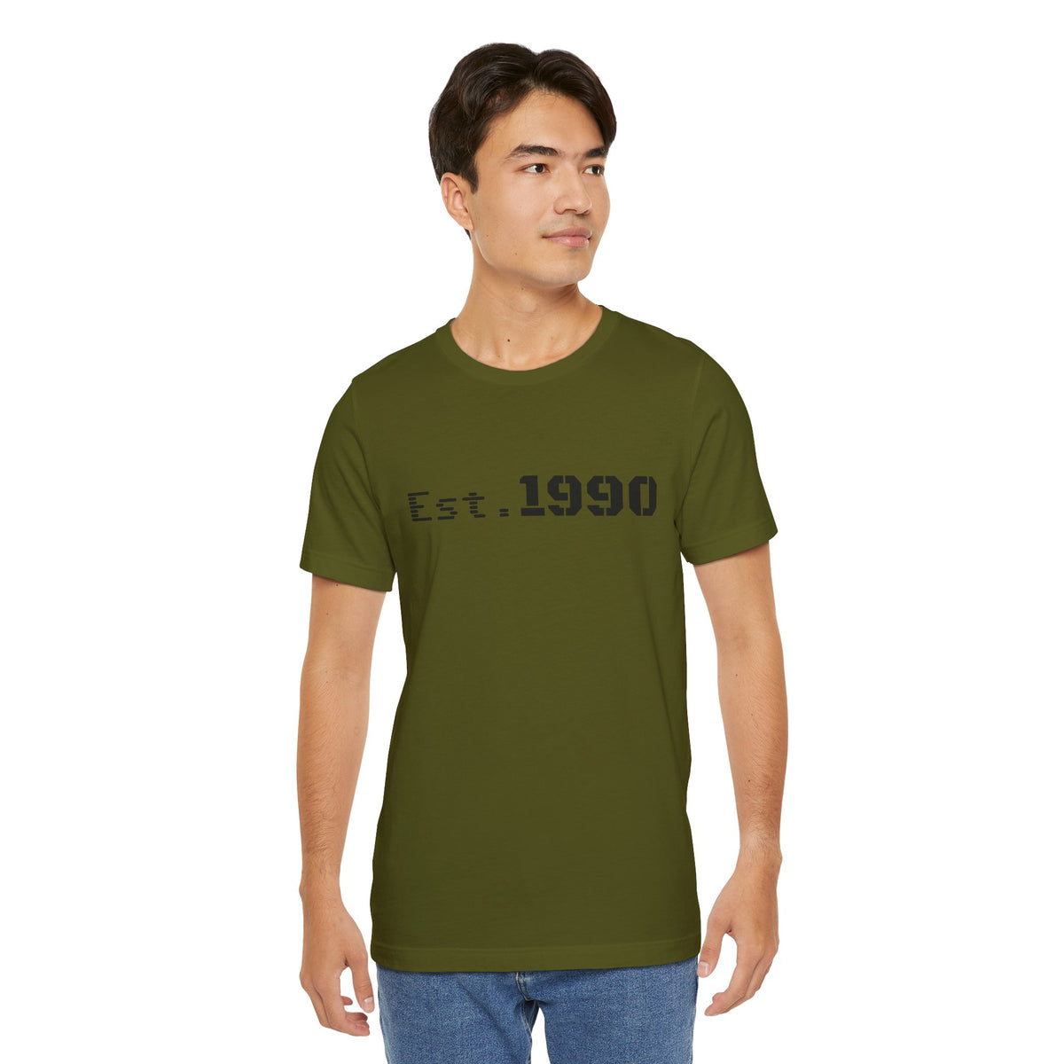 Vintage Est. 1990 T-Shirt by Printify featuring classic design and comfortable cotton fabric.