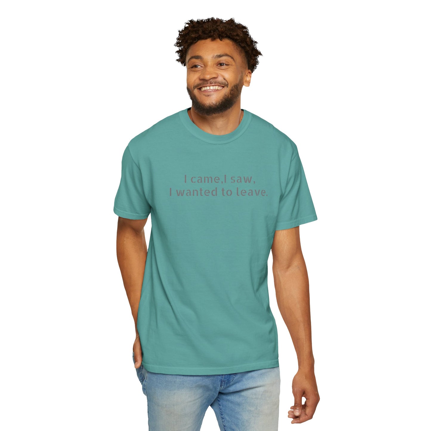 I came, I saw, I wanted to leave T-shirt | Minimal Text Tee