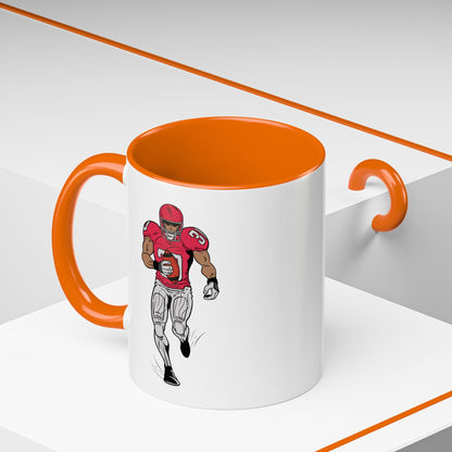 Football Player Coffee Mug, Sports Fan Gift, Motivational Coffee Cup, Game Day Mug, Unique Sports Merchandise