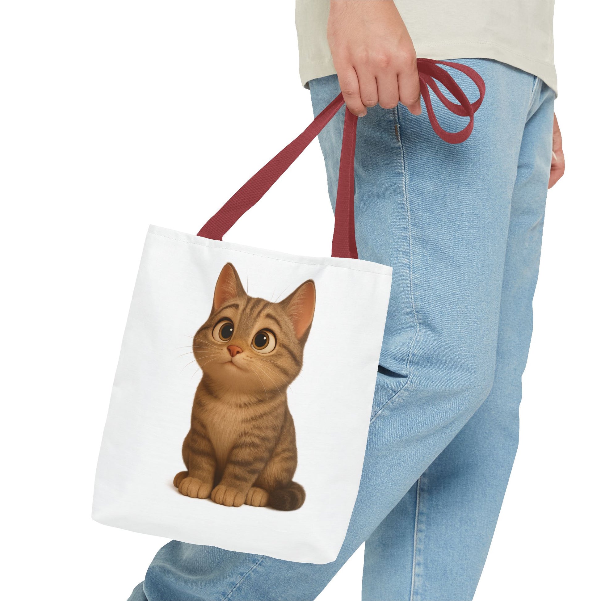 Cute Cat Tote Bag - Perfect for Animal Lovers, Eco-Friendly Carryall, Beach Bag, Shopping Tote, Gift for Cat Owners - TRV