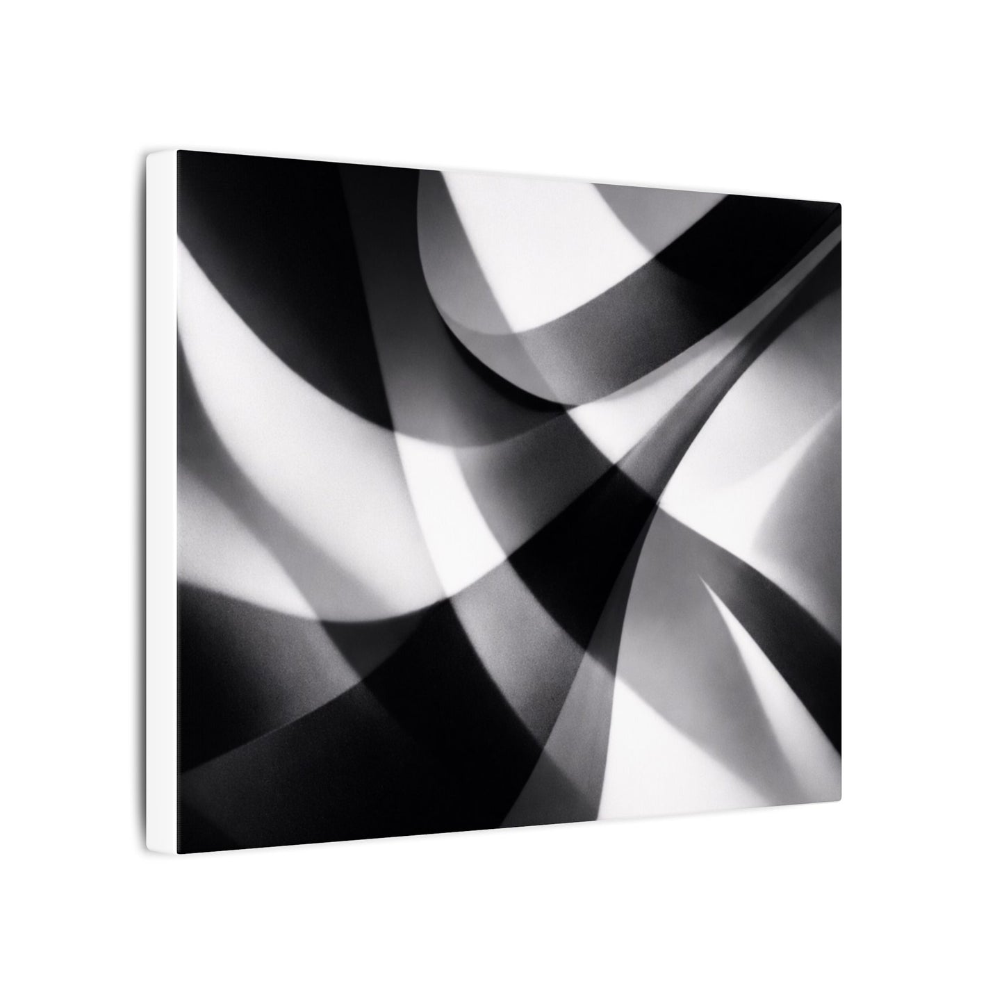 Abstract Black and White Swirl Matte Canvas
