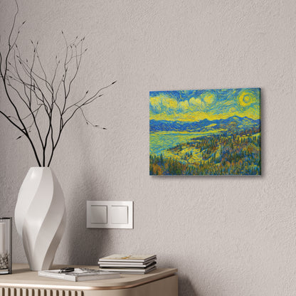 Vibrant Canvas Art, Framed Wall Decor, Modern Home Decor, Landscape Painting, Gift for Art Lovers, Art for Living Room