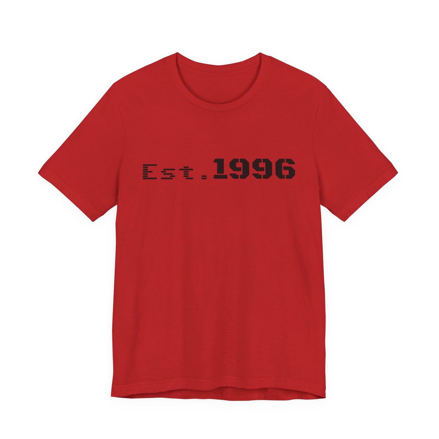 Vintage Est. 1996 T-shirt by Printify featuring a retro design, perfect as a birthday gift for someone born in 1996.
