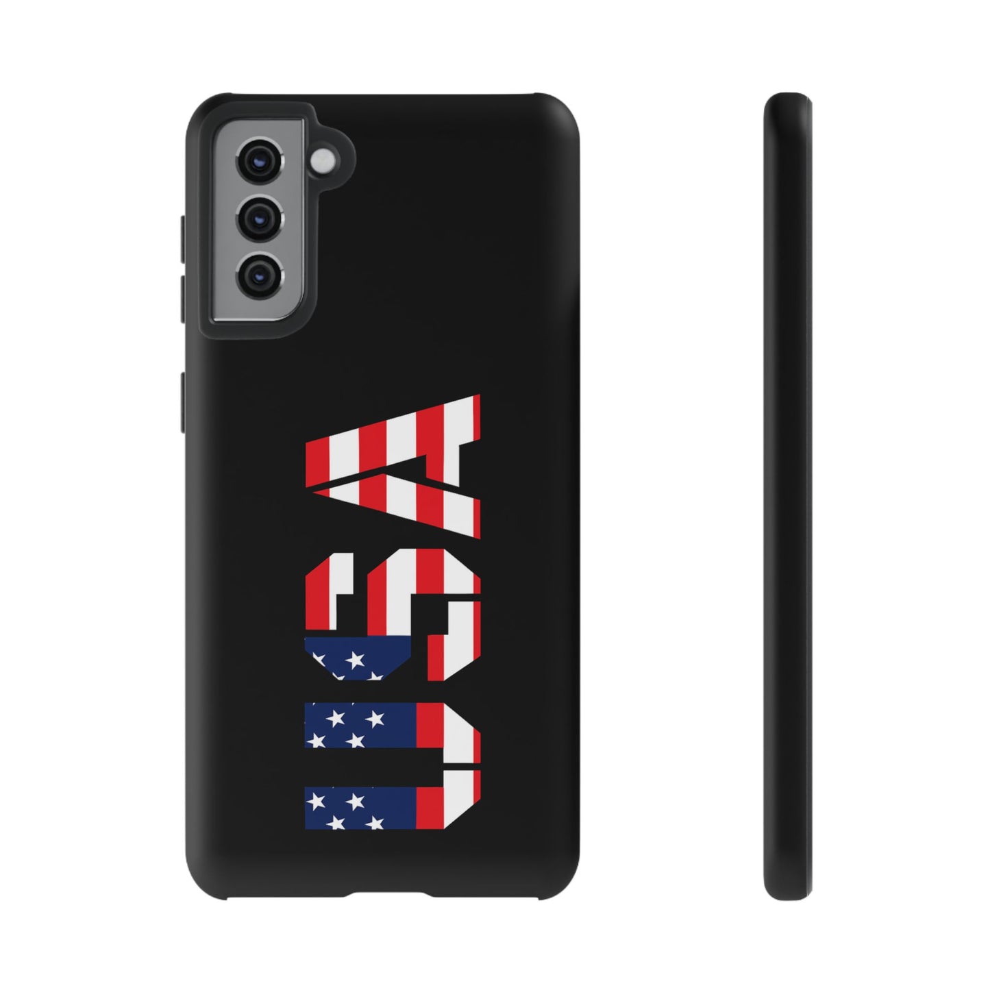 USA patriotic American flag phone case by Printify, featuring a rugged design for durability and style.