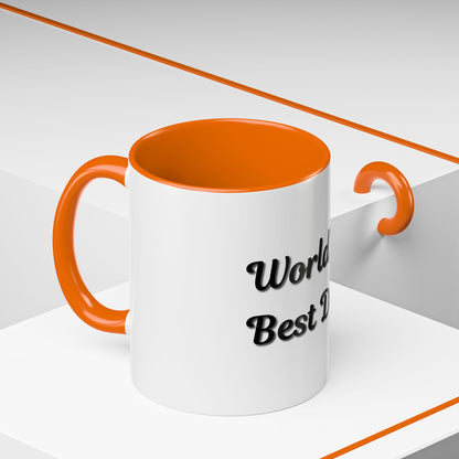World's Best Dad Accent Coffee Mug - Perfect Gift for Father's Day - TRV
