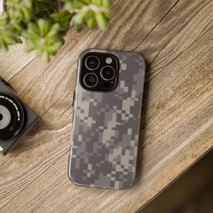 Digital camouflage tough phone case by Printify, rugged protective cover for smartphones with a durable camo design.