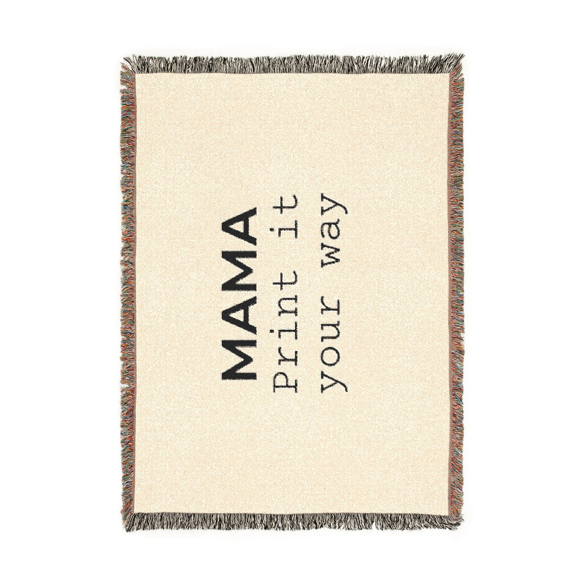 Custom woven blanket by Printify featuring a personalized design, soft fabric, and cozy throw style for home decor or gifting.