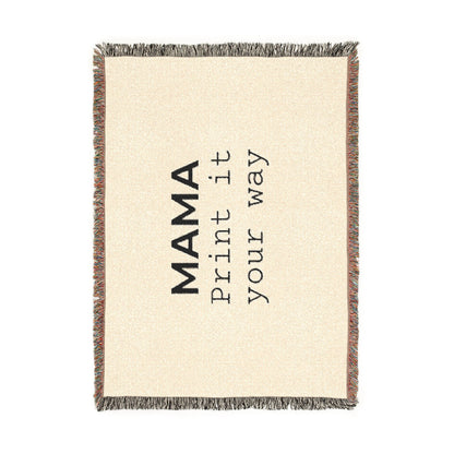 Custom woven blanket by Printify featuring a personalized design, soft fabric, and cozy throw style for home decor or gifting.