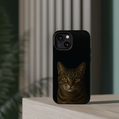 Magnetic Impact-Resistant Phone Case — Realistic Tabby Cat Portrait