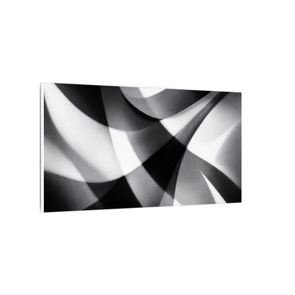 Abstract Black and White Swirl Matte Canvas