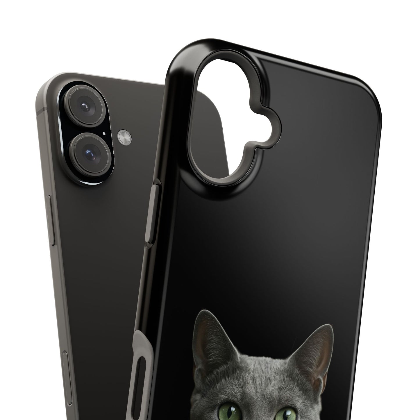 Russian Blue Cat Phone Case — Magnetic Impact-Resistant iPhone Cover