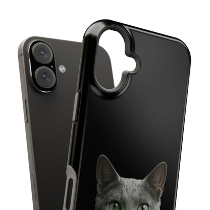 Russian Blue Cat Phone Case — Magnetic Impact-Resistant iPhone Cover