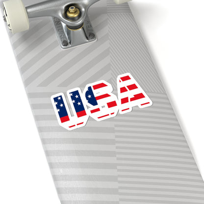 USA Flag Kiss-Cut Sticker — Patriotic American Stars & Stripes Decal