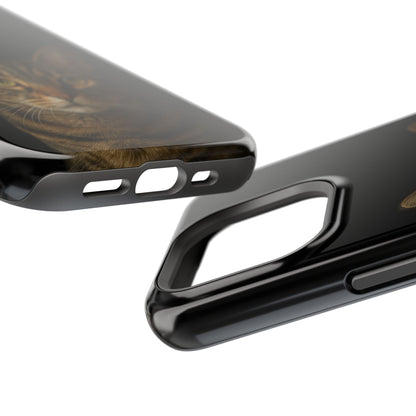 Magnetic Impact-Resistant Phone Case — Realistic Tabby Cat Portrait