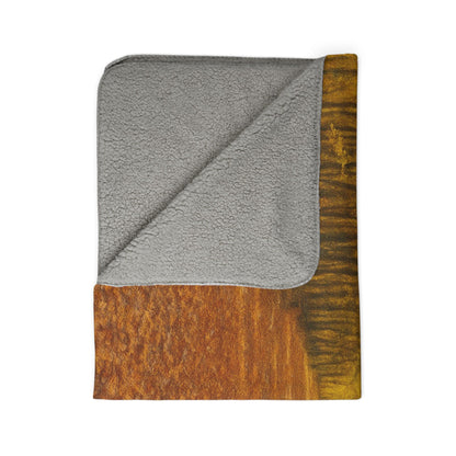 Printify Autumn Fleece Sherpa Blanket showing cozy fall throw with warm, soft fleece and stylish autumn leaf patterns.