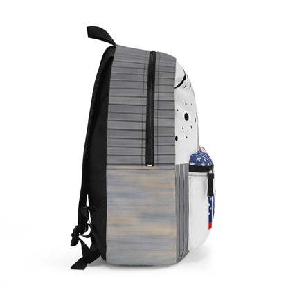 USA Flag Backpack, Adventure Lover Travel Bag, School Bookbag, Space Enthusiast Rucksack, Patriotic Knapsack - TRV