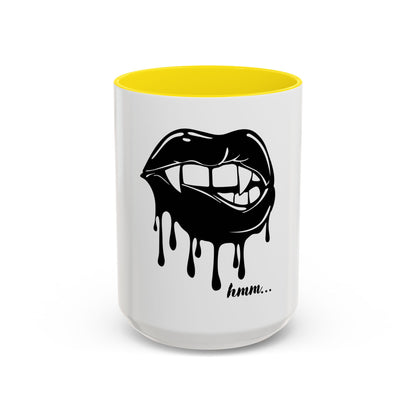 Vampire Lip Accent Coffee Mug - 11oz & 15oz - Unique Halloween Gift - TRV