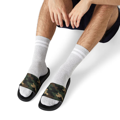 Camouflage Men's Slip-On Sandals | Casual Comfort Footwear for Summer, Beach Days, Outdoor Activities, Gifts for Him, Fashionable Slides - TRV