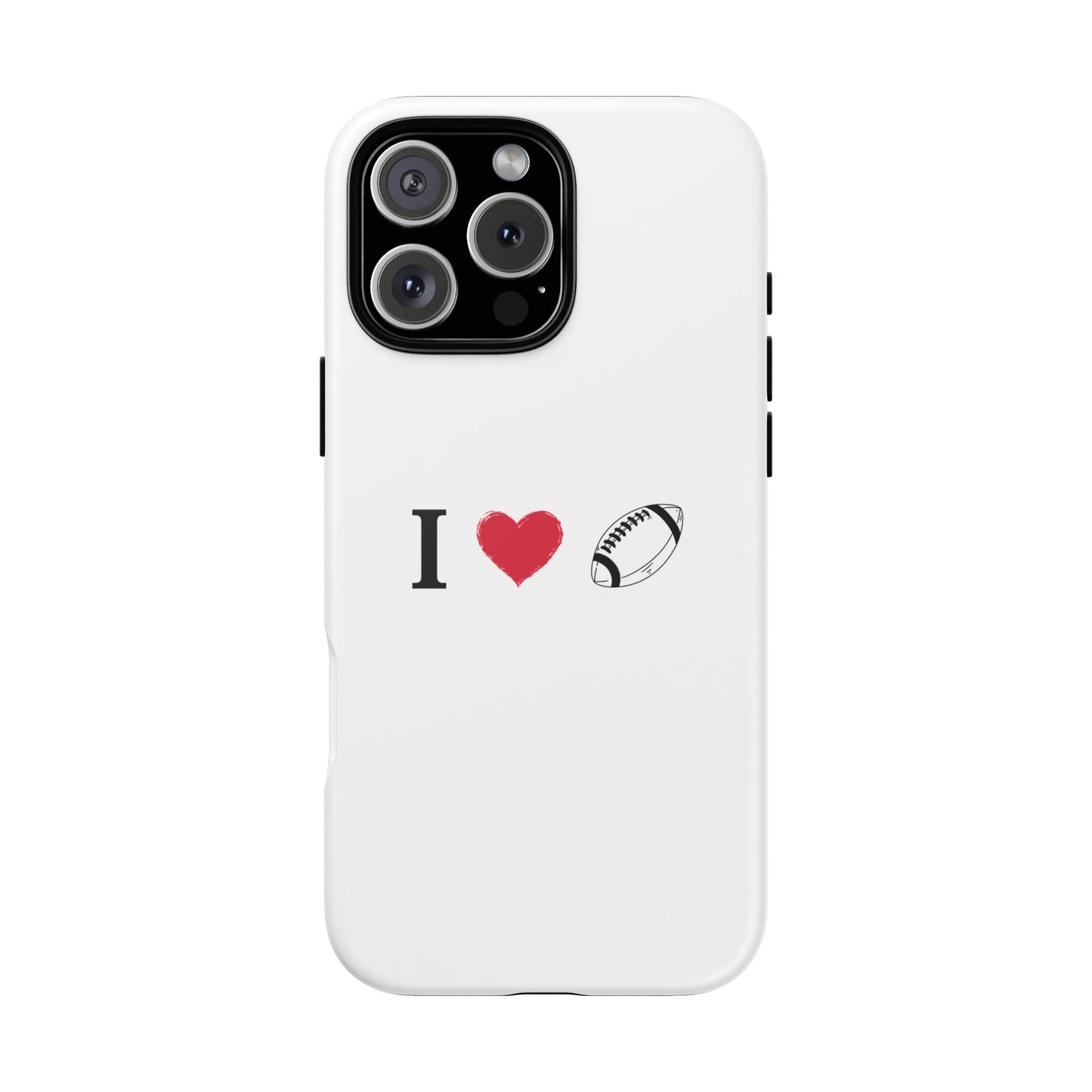 Football Love Phone Case - Tough Cases, Unique Sports Lover Gift, Personalized Cellphone Cover, Birthday Present, Sports Equipment - TRV