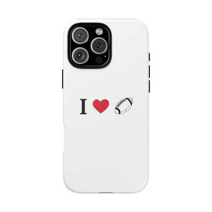 Football Love Phone Case - Tough Cases, Unique Sports Lover Gift, Personalized Cellphone Cover, Birthday Present, Sports Equipment - TRV