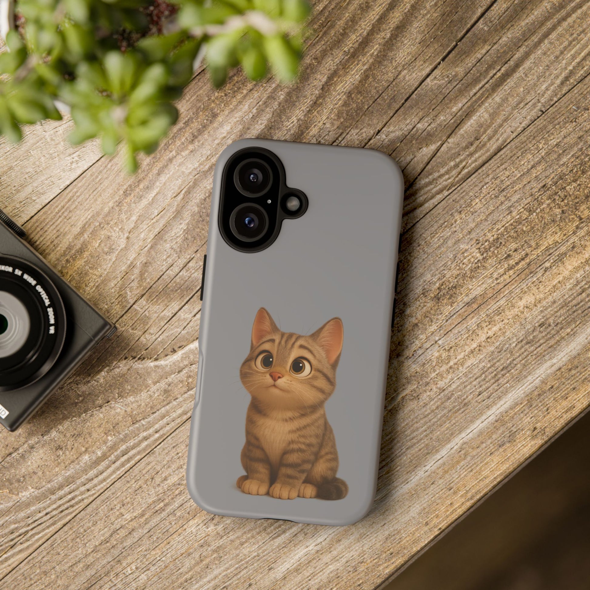 Cute Cat Phone Case, Kawaii Pet Accessory, Gift for Cat Lovers, Animal Phone Cover for Kids, Unique Kitty Design, Birthdays, Holidays - TRV