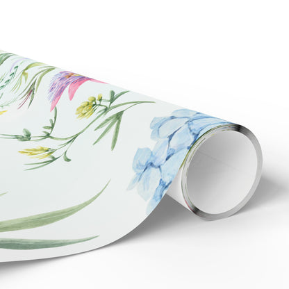 Floral Peony Wrapping Paper Roll — Watercolor Garden Gift Wrap for Mother's Day & Spring Celebrations