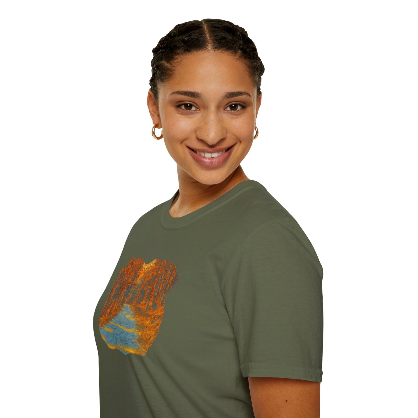 Autumn Pathway Unisex Softstyle T-Shirt, Cozy Fall Shirt, Nature Lover Tee, Scenic Route Top, Gift for Hikers, Casual Wear, Outdoor [...]