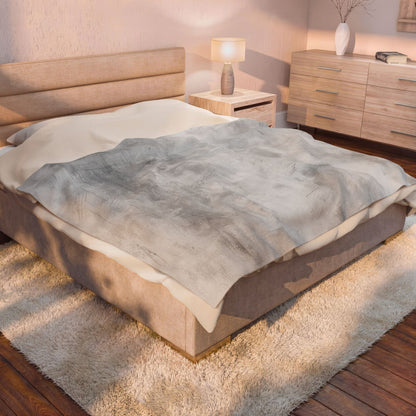 All-over print velveteen plush blanket by Printify, soft and luxurious throw for home, couch, or bed.