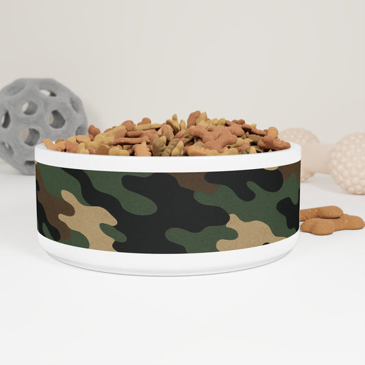 Camo Pet Bowl - Military Green Camouflage Dog & Cat Bowl