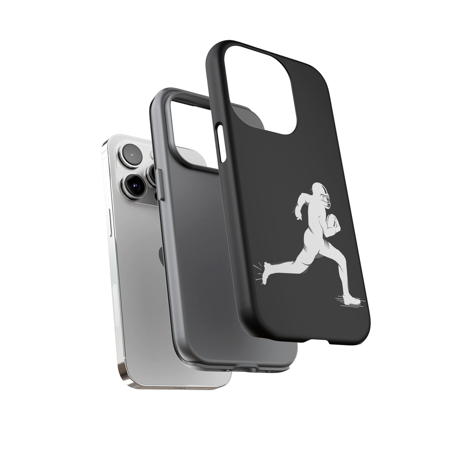 Football Player Phone Case, Tough Cases, Sports Phone Cover, Gift for Athletes, iPhone & Samsung Accessories, Running Player Design - TRV