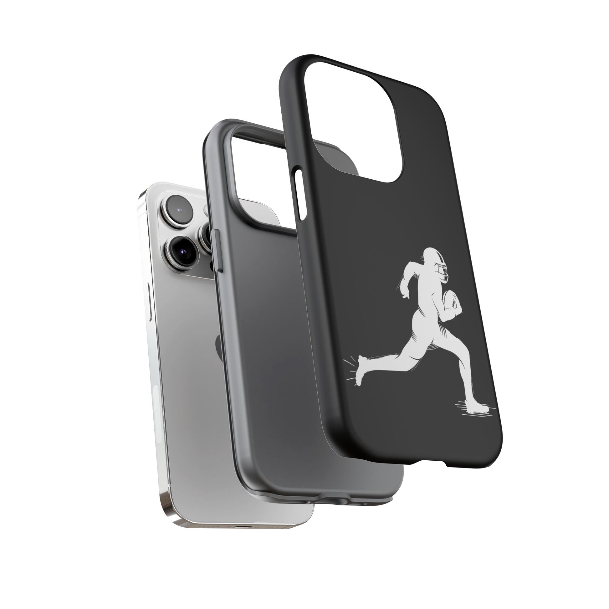 Football Player Phone Case, Tough Cases, Sports Phone Cover, Gift for Athletes, iPhone & Samsung Accessories, Running Player Design - TRV