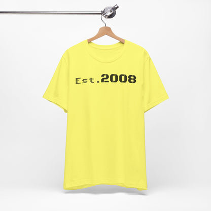 Est. 2008 Unisex Tee, Cool Vintage T-Shirt, Casual Gift, Birthday Apparel, Nostalgic Fashion