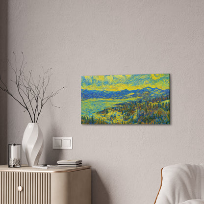 Vibrant Canvas Art, Framed Wall Decor, Modern Home Decor, Landscape Painting, Gift for Art Lovers, Art for Living Room