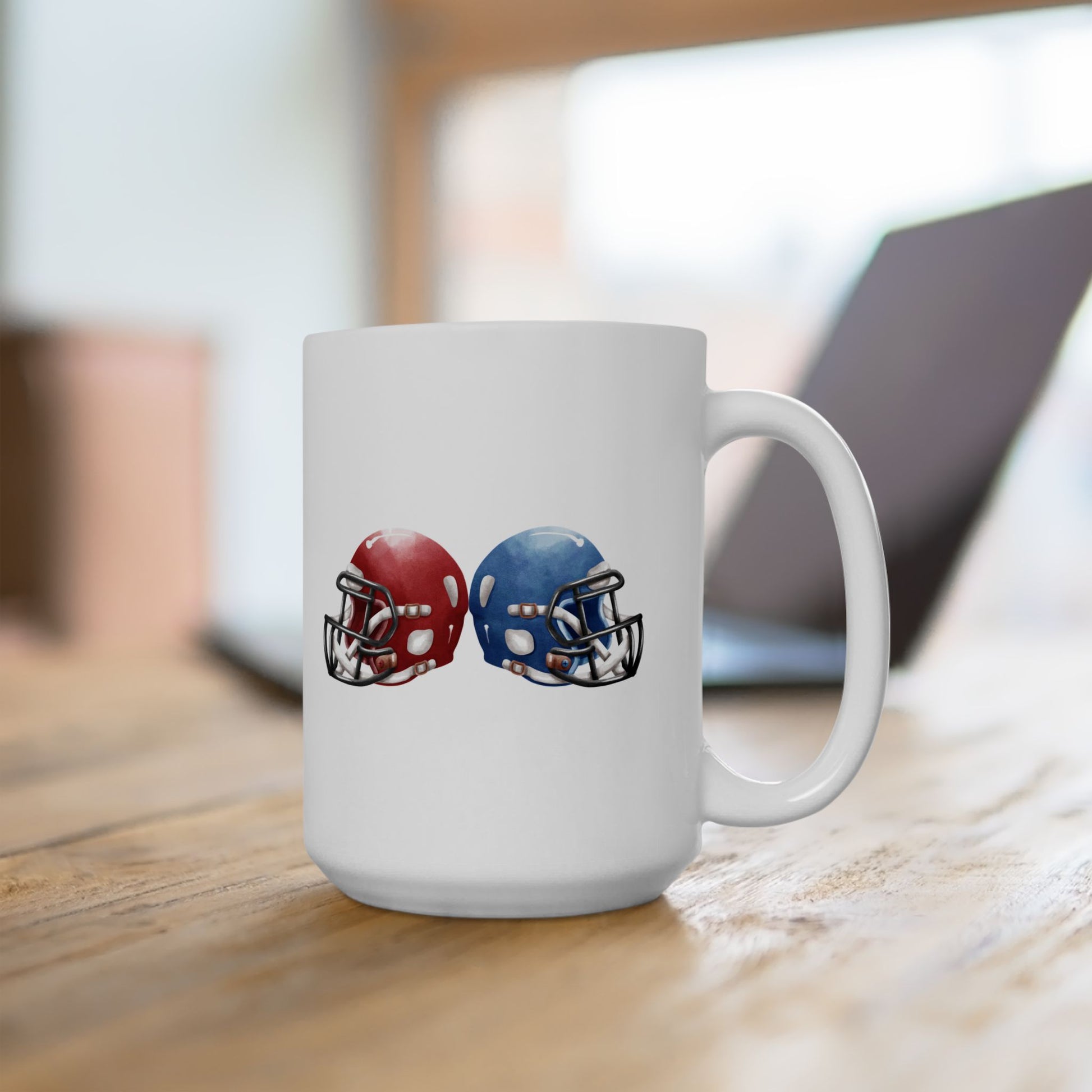 Football Fan Ceramic Mug | 11oz, 15oz | Perfect for Game Day, Sports Enthusiasts, Gifts, Tailgating, Team Celebration - TRV