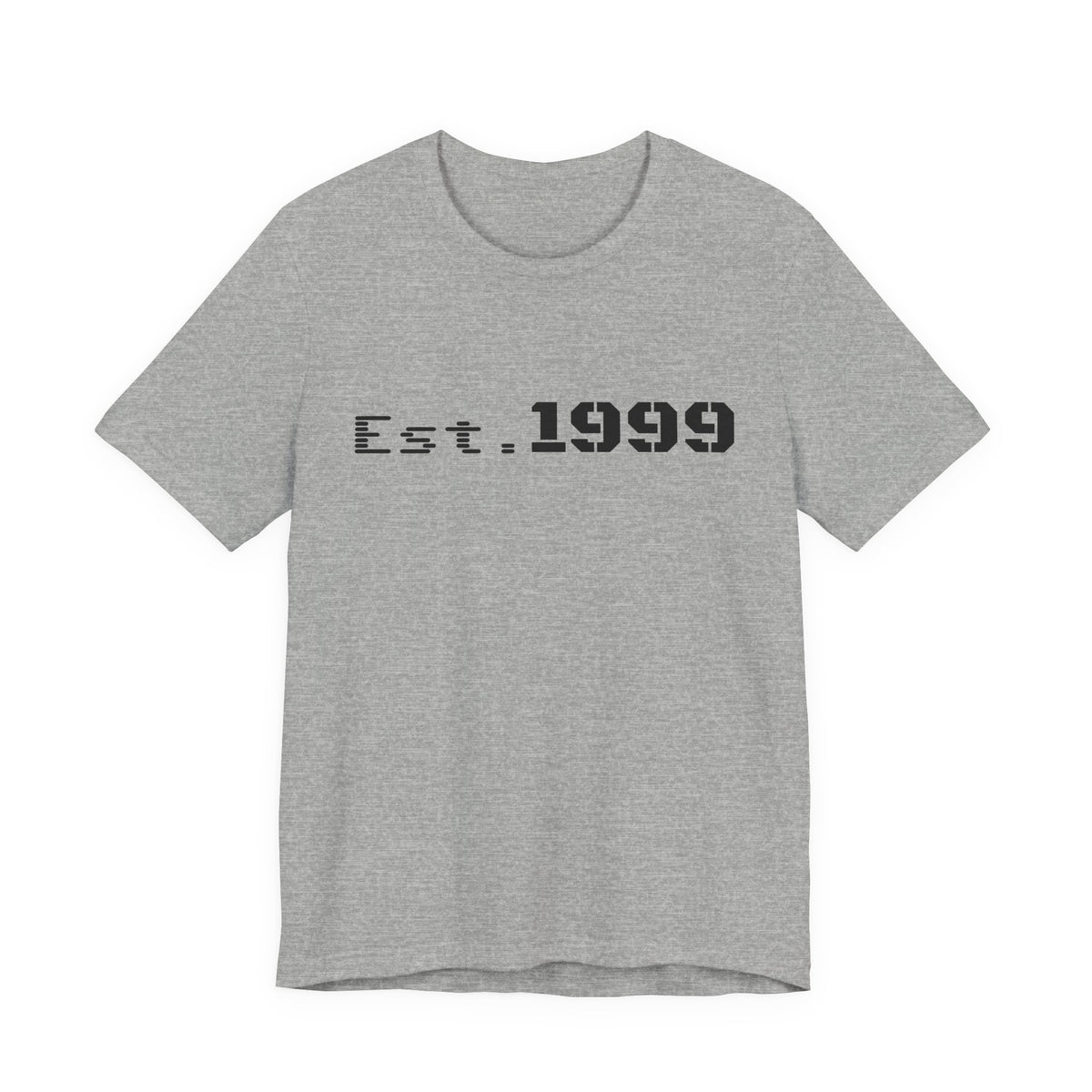 Vintage minimalist Est. 1999 T-shirt by Printify featuring a simple birth year design on a casual cotton tee.
