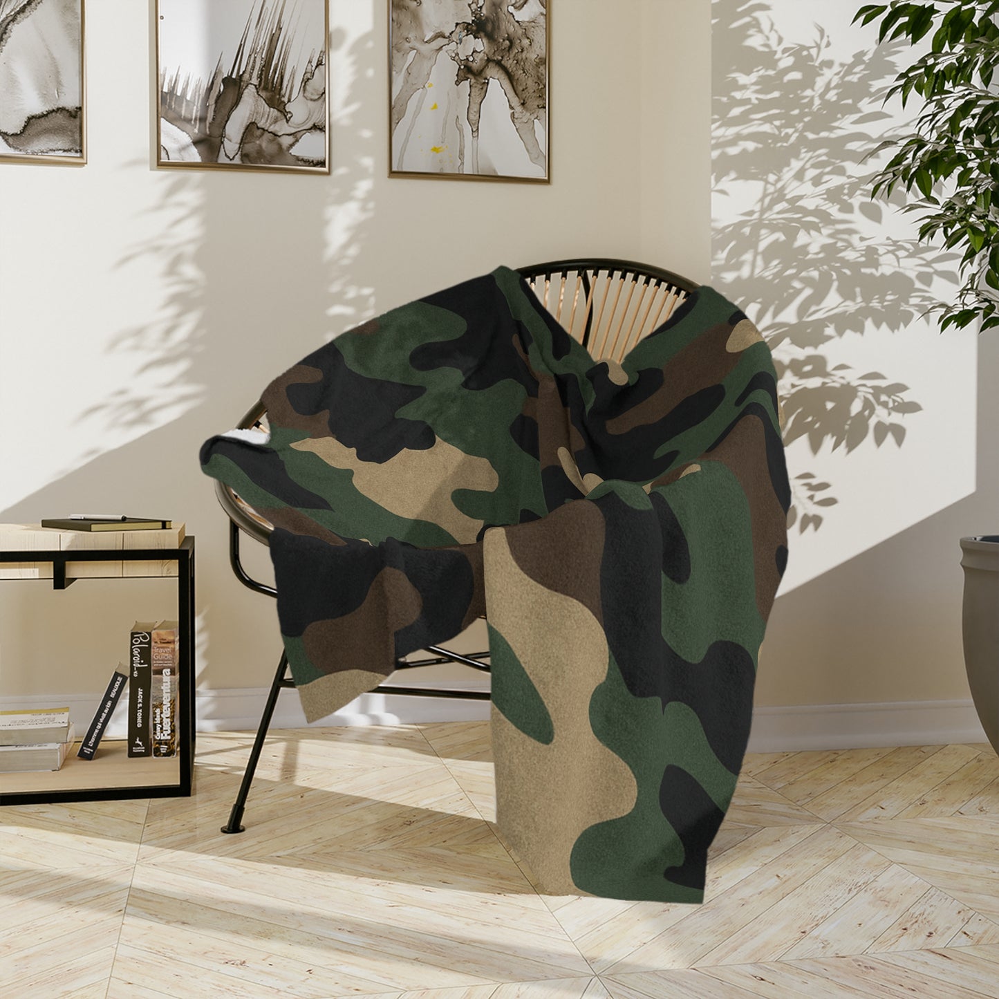 Cozy Camo Velveteen Microfiber Blanket - Soft, Warm, Perfect for Camping, Outdoors, Military Theme, Home Decor, Gift Idea - TRV