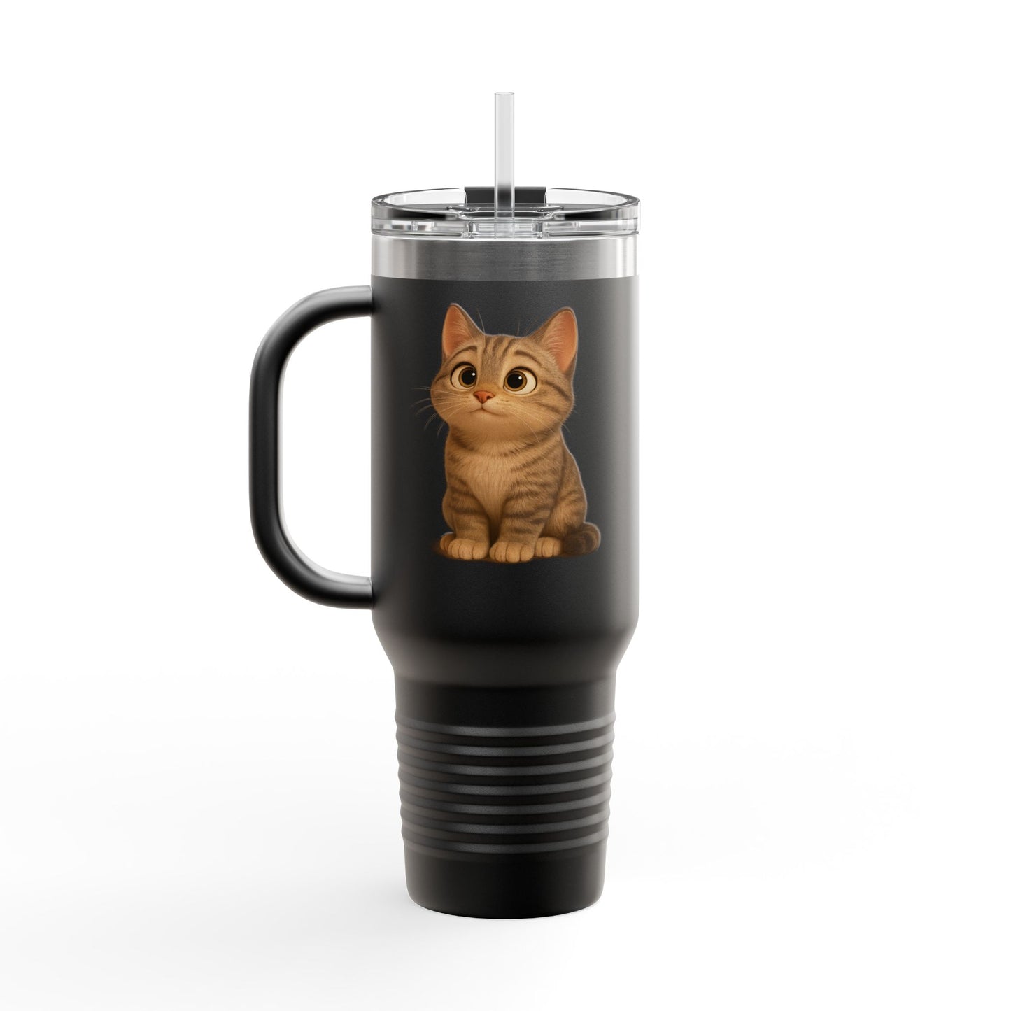 Cute Cat Insulated Travel Mug, 40oz | Perfect Pet Lover Gift | BPA-Free Drinkware, Cozy Coffee Companion, Cat-Themed Hydration
