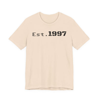 Est. 1997 Unisex Jersey Short Sleeve Tee - Vintage Style, Perfect for Birthdays, Casual Wear, Gifts, Anniversaries, Retro Fashion
