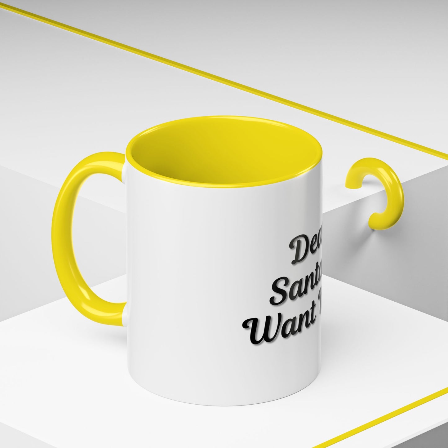 Dear Santa Accent Coffee Mug - Fun Holiday Mug for Christmas Enthusiasts - TRV