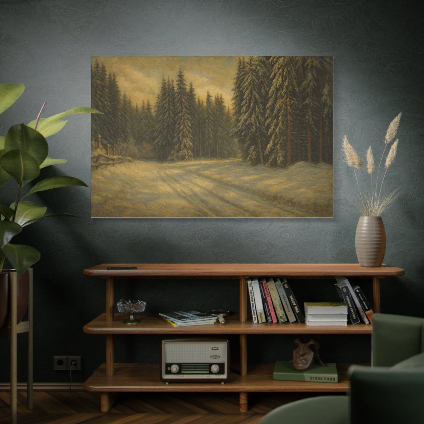 Scenic Forest Canvas Art, Nature Decor for Home, Cozy Wall Art, Perfect Gift for Nature Lovers, Rustic Cabin Decor, Winter Landscape Print - TRV
