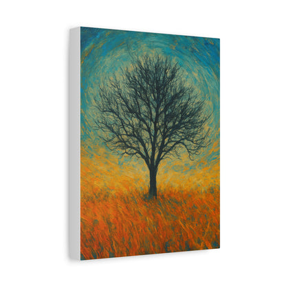 Artistic Tree Canvas Wall Art, Matte Stretched Canvas, Natural Decor for Home, Office, Gift for Nature Lovers, Bohemian Wall Decor