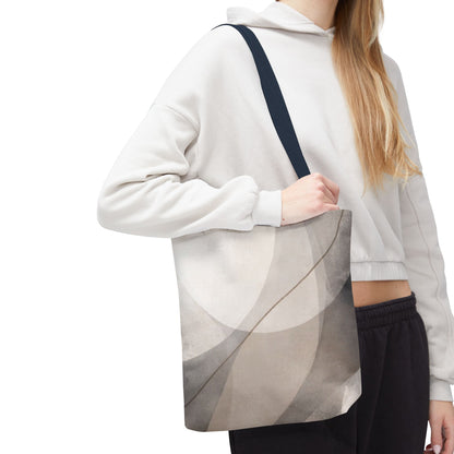 Neutral Abstract Watercolor Waves Tote Bag | All-Over Print